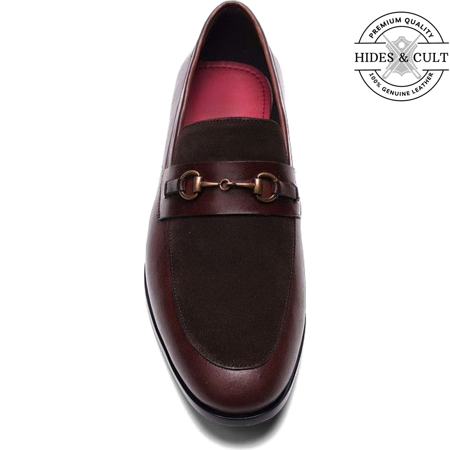 Brown Buckled Leather SlipOn Loafers | Hides&Cult