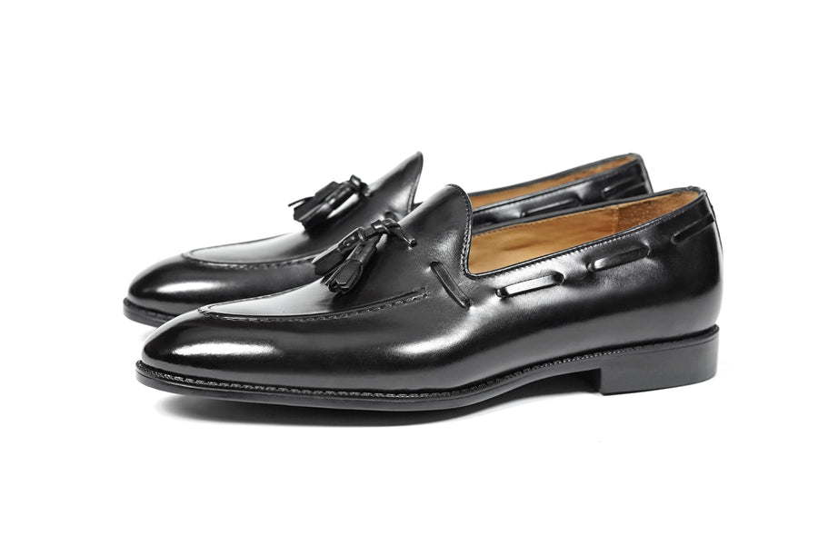 Black Tassel Penny Loafers | Hides&Cult
