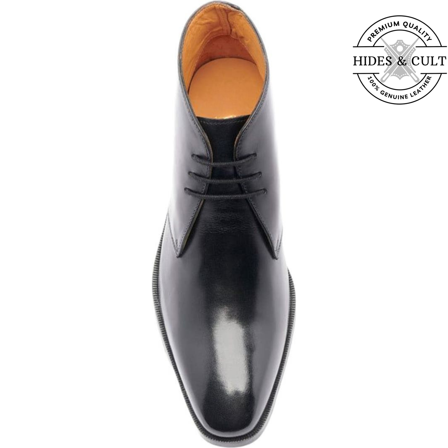 Black Durable Leather Chukka Boots | Hides&Cult