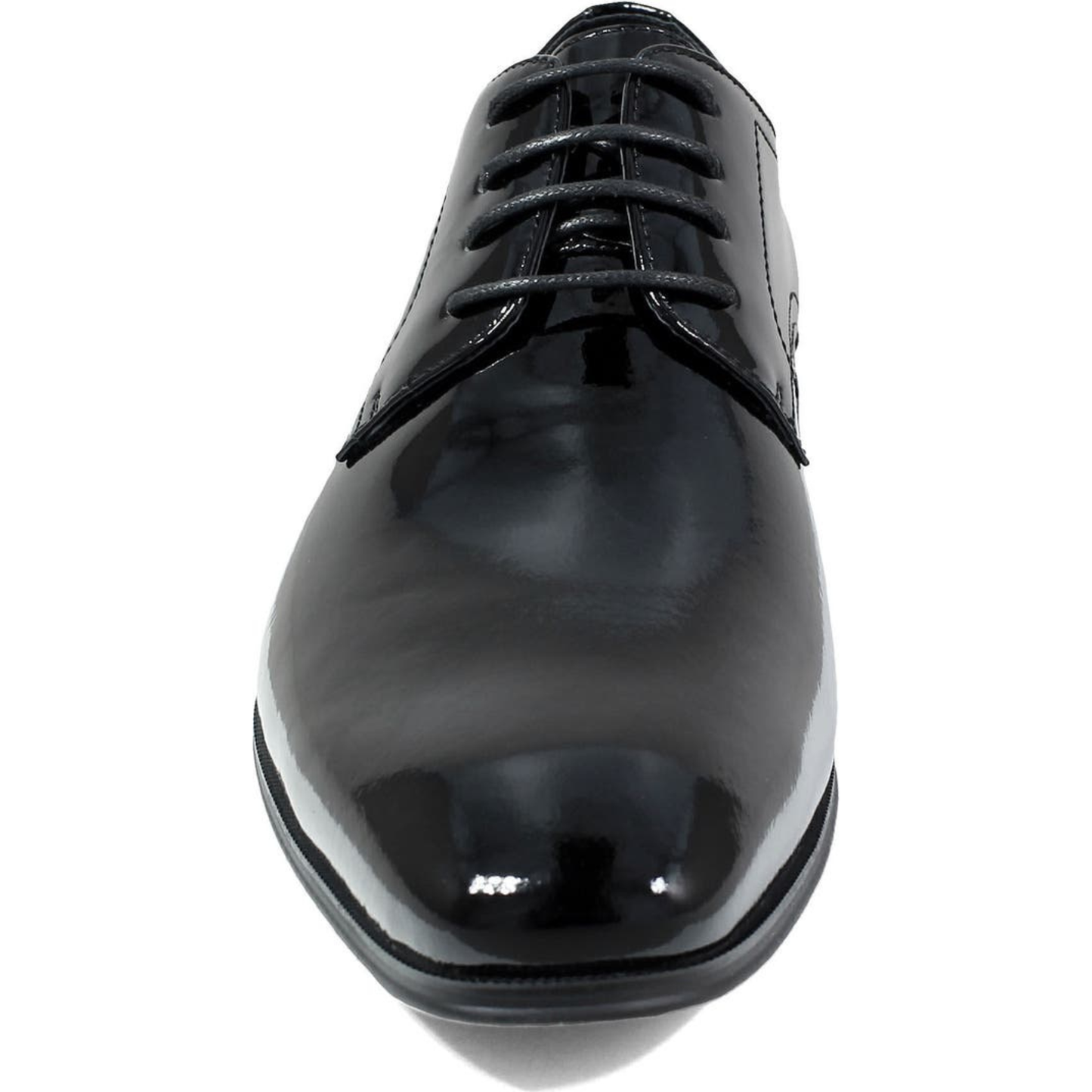 Black Patent Lace Up Leather Shoes - Square Toe | Hides&Cult