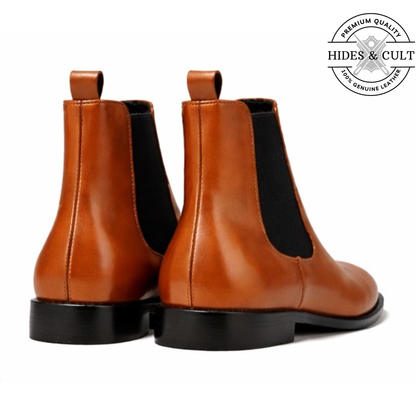 Tan Leather Party-wear Chelsea Boots | Hides&Cult