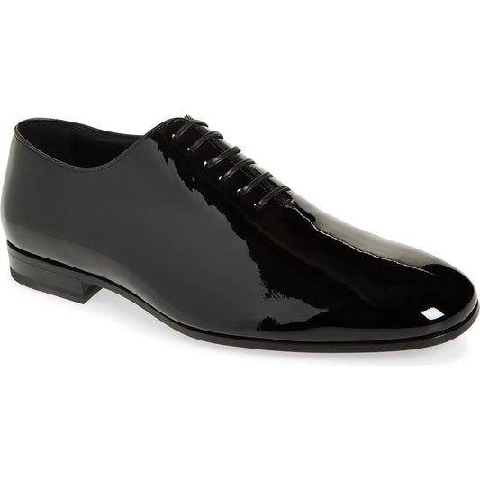 Black Patent Wholecut Leather Shoes - Round Toe | Hides&Cult
