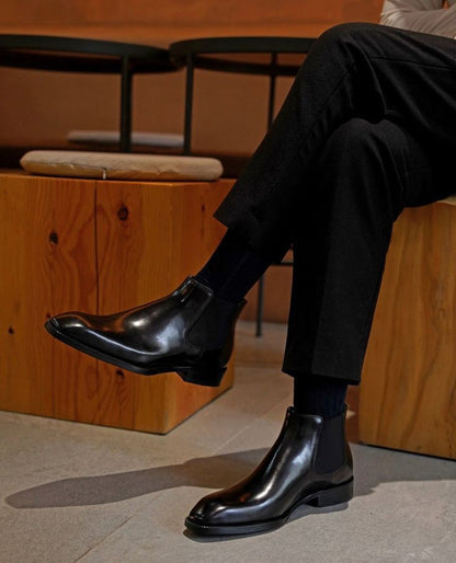 Black Italian Chelsea Boots - also available in Patina Brown| Hides&Cult