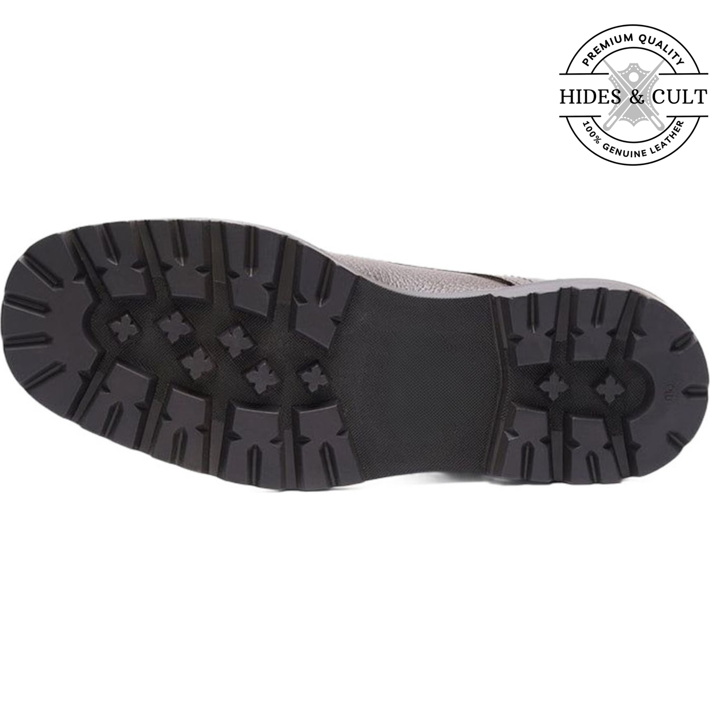 Black Milled Rugged Leather Boots | Hides&Cult