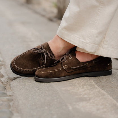 GANBATTE - DARK BROWN SUEDE - Clearance Sale | Hides&Cult