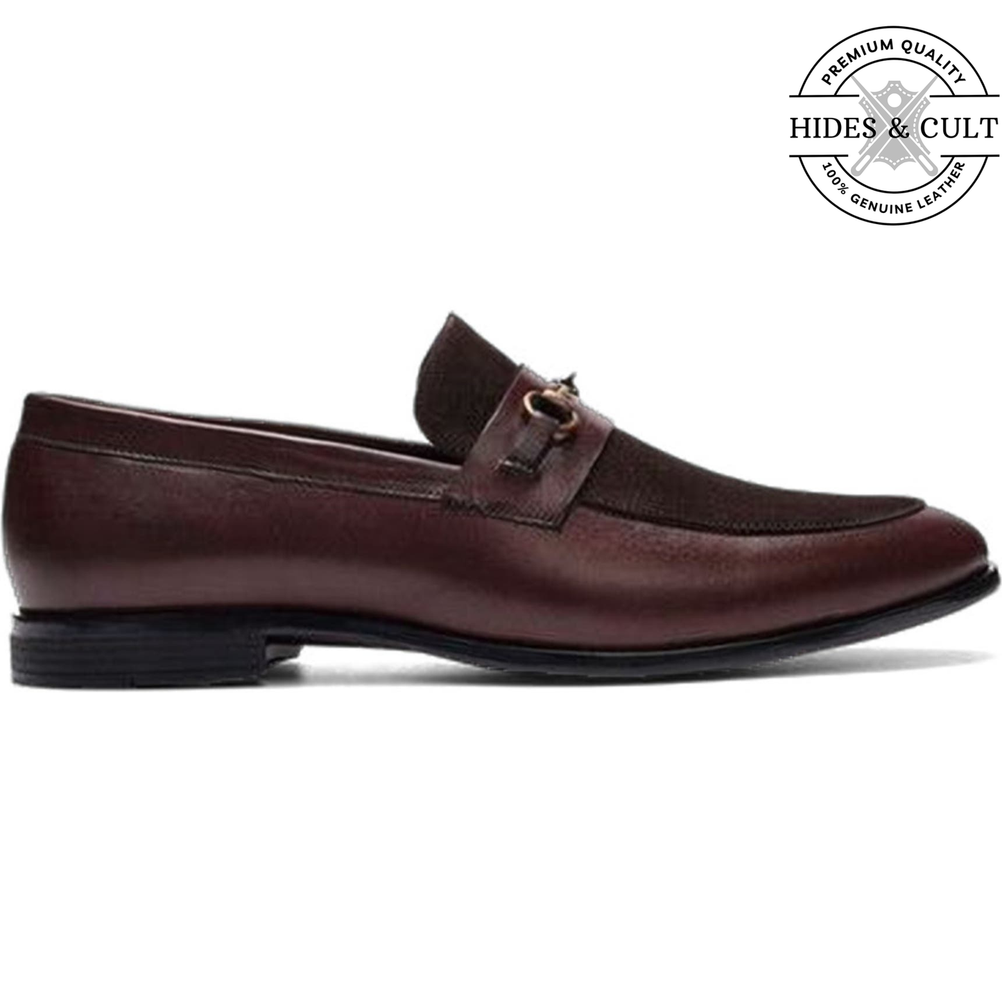 Brown Buckled Leather SlipOn Loafers | Hides&Cult