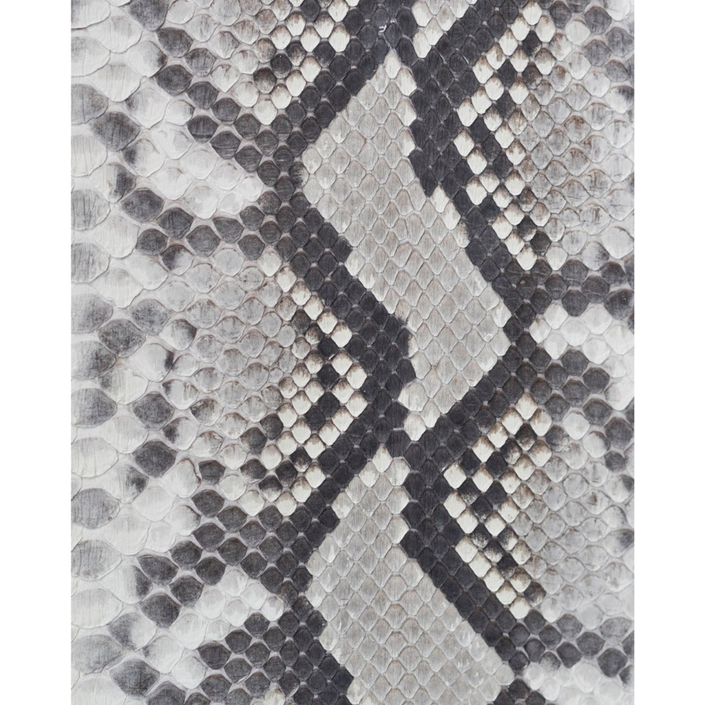 Luxury Exotic Natural Grey - White Python Print Shockproof Genuine Leather Iphone Case