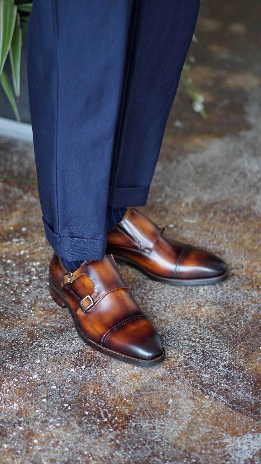 Brown Double Monk Strap Shoes | Hides&Cult