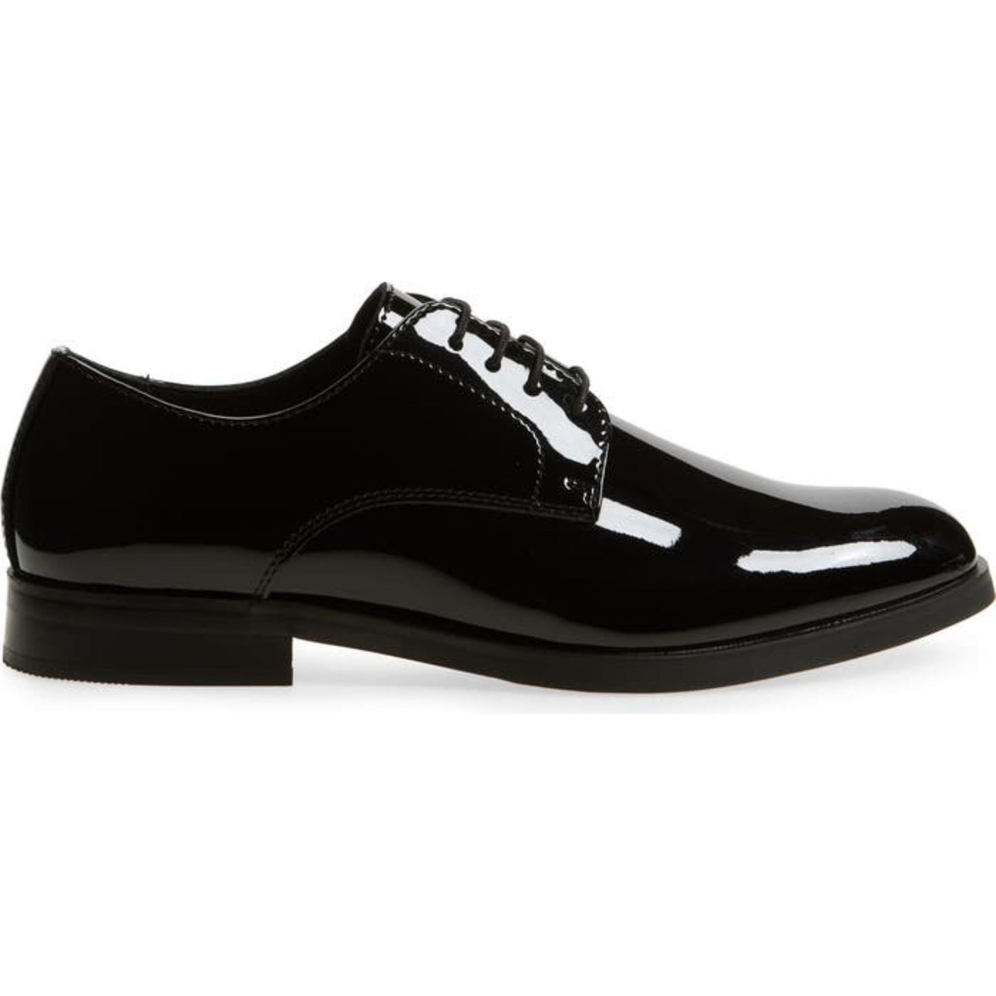 Black Patent Lace Up Leather Shoes - Round Toe | Hides&Cult