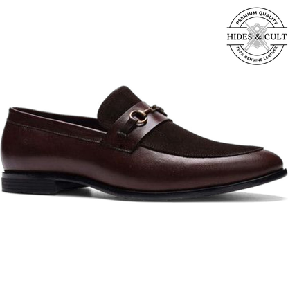 Brown Buckled Leather SlipOn Loafers | Hides&Cult