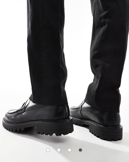 Old Money Slip On Penny Loafers - Chunky Sole | Hides&Cult