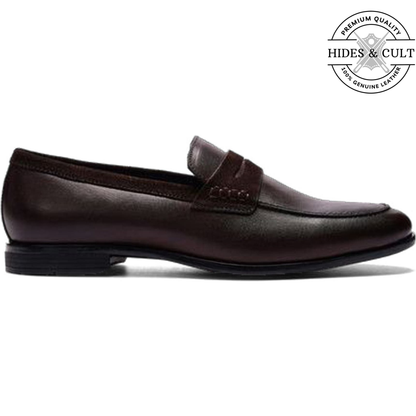 Classic Brown Leather Moccasin Loafers | Hides&Cult