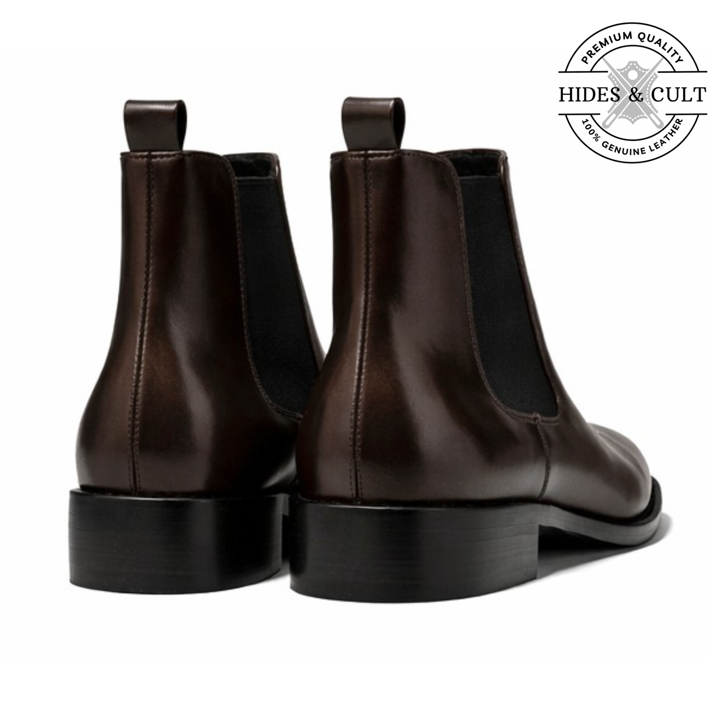Brown Leather Party-wear Chelsea Boots | Hides&Cult