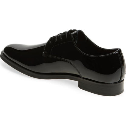 Black Patent Lace Up Leather Shoes - Round Toe | Hides&Cult