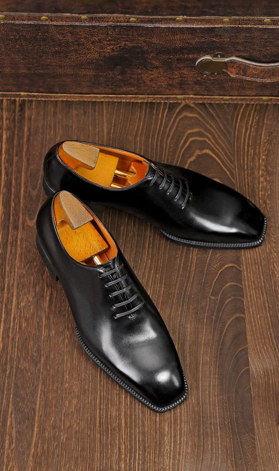 Brown Patina Finish Wholecut Formal Shoes | Hides&Cult
