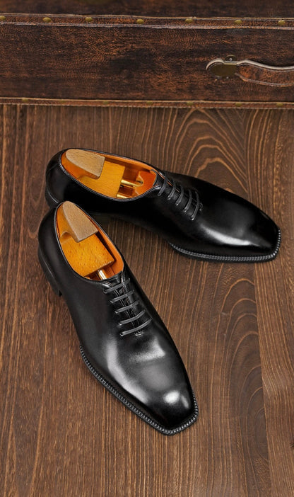Brown Patina Finish Wholecut Formal Shoes | Hides&Cult