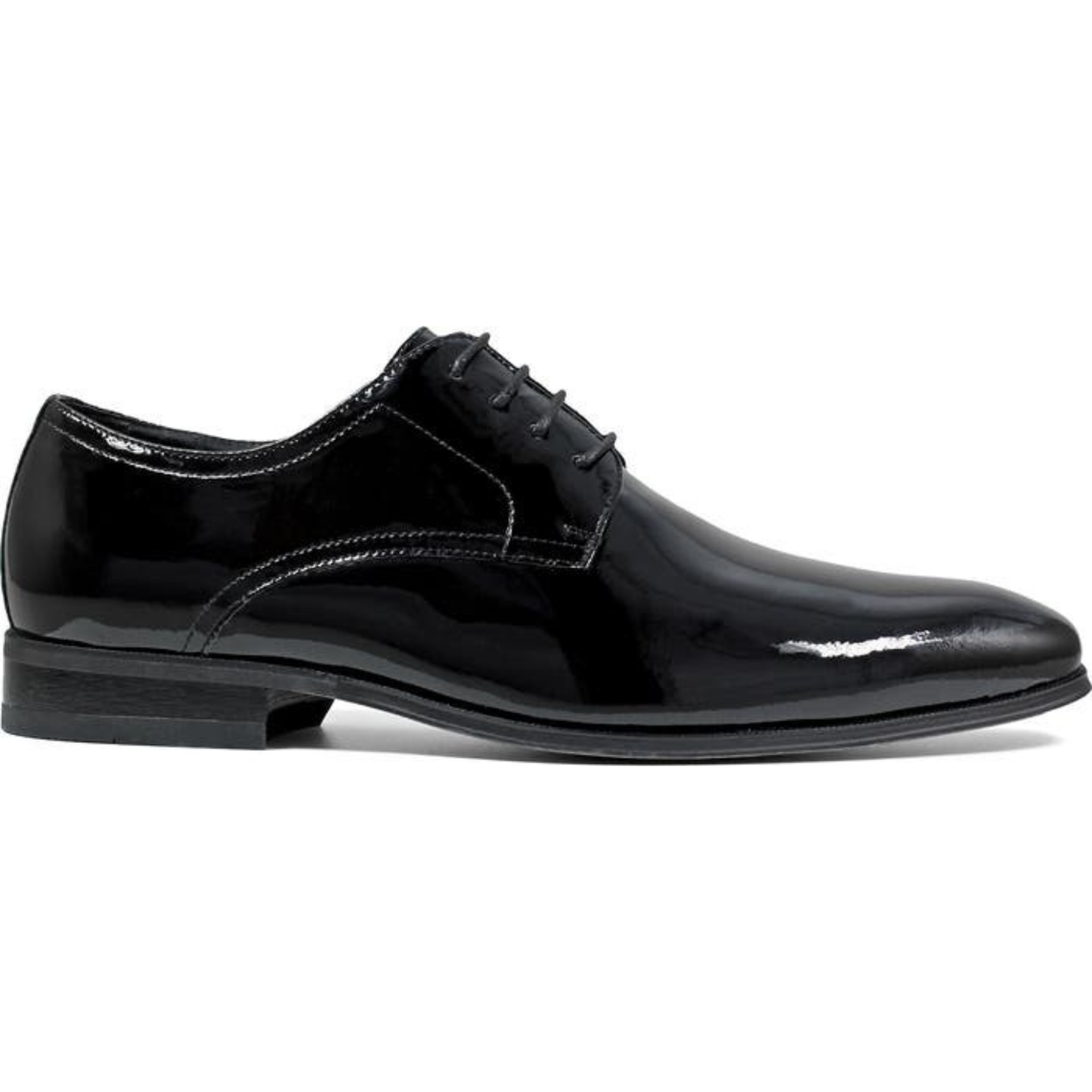 Black Patent Lace Up Leather Shoes - Square Toe | Hides&Cult