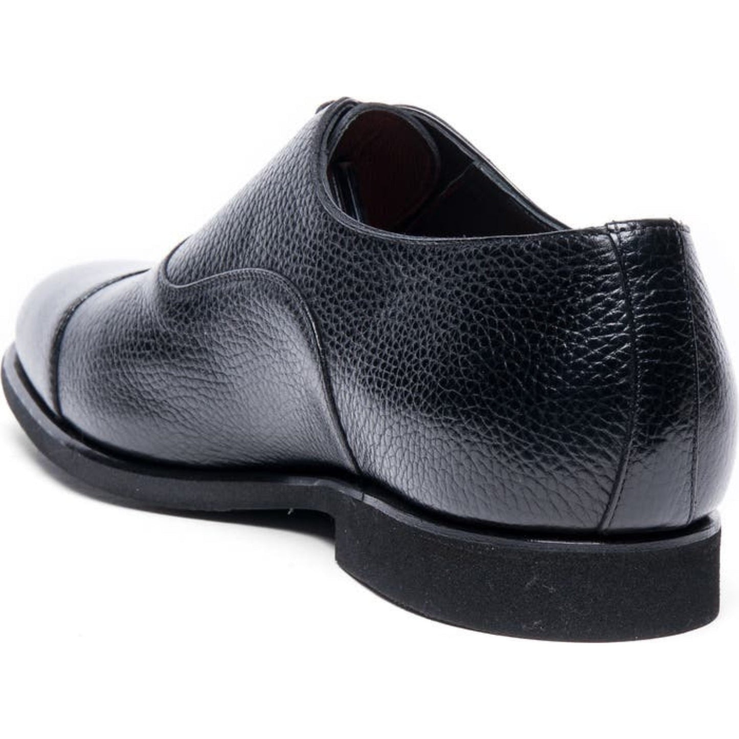 Milled Black Oxford Brogue Leather Shoes | Hides&Cult