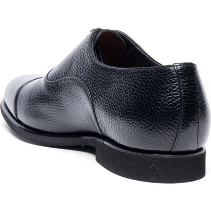 Milled Black Oxford Brogue Leather Shoes | Hides&Cult