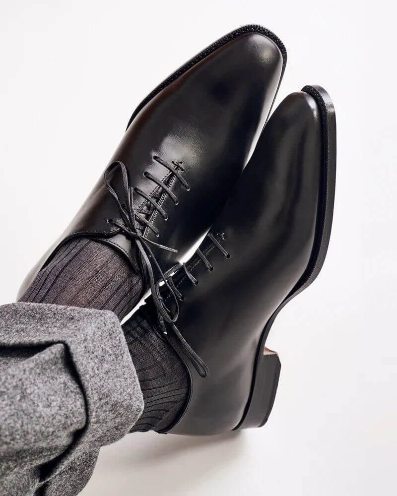 Black Whole-cut Dress Shoes | Hides&Cult