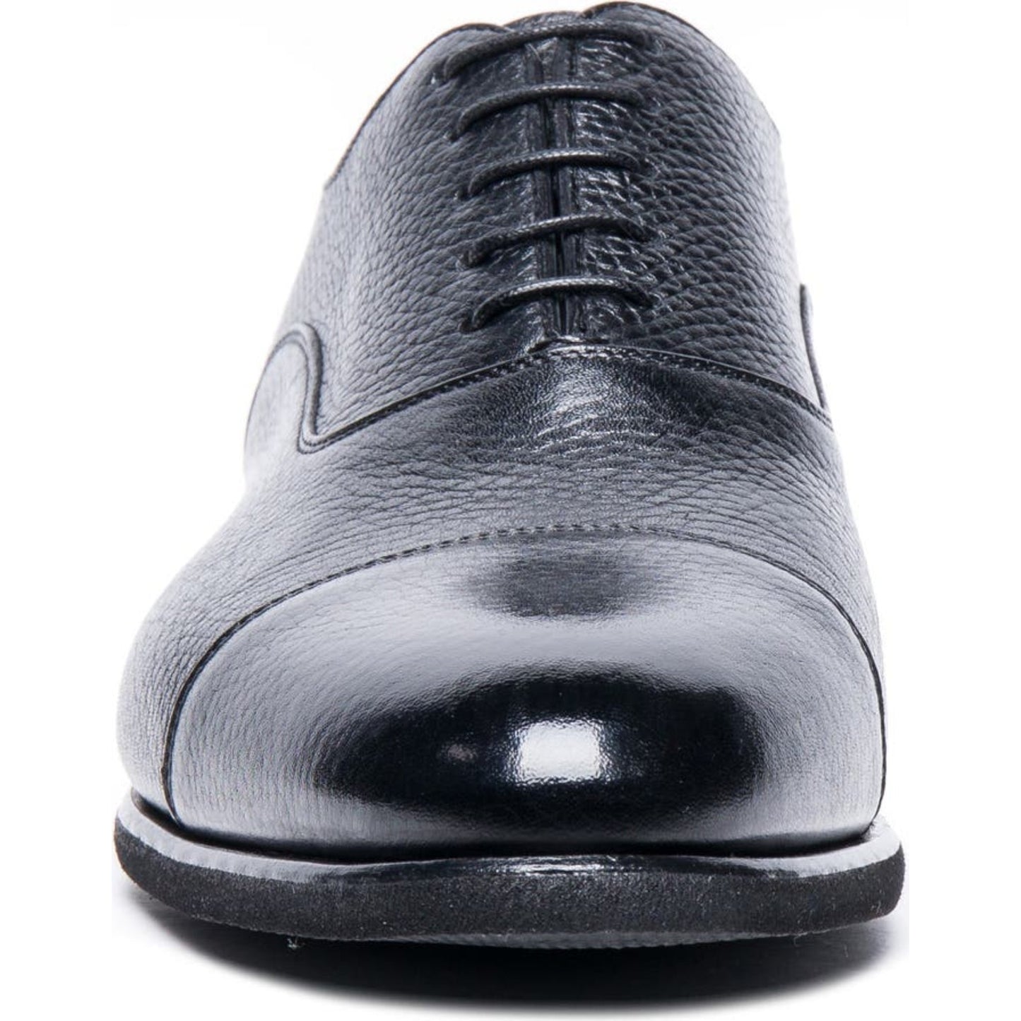 Milled Black Oxford Brogue Leather Shoes | Hides&Cult