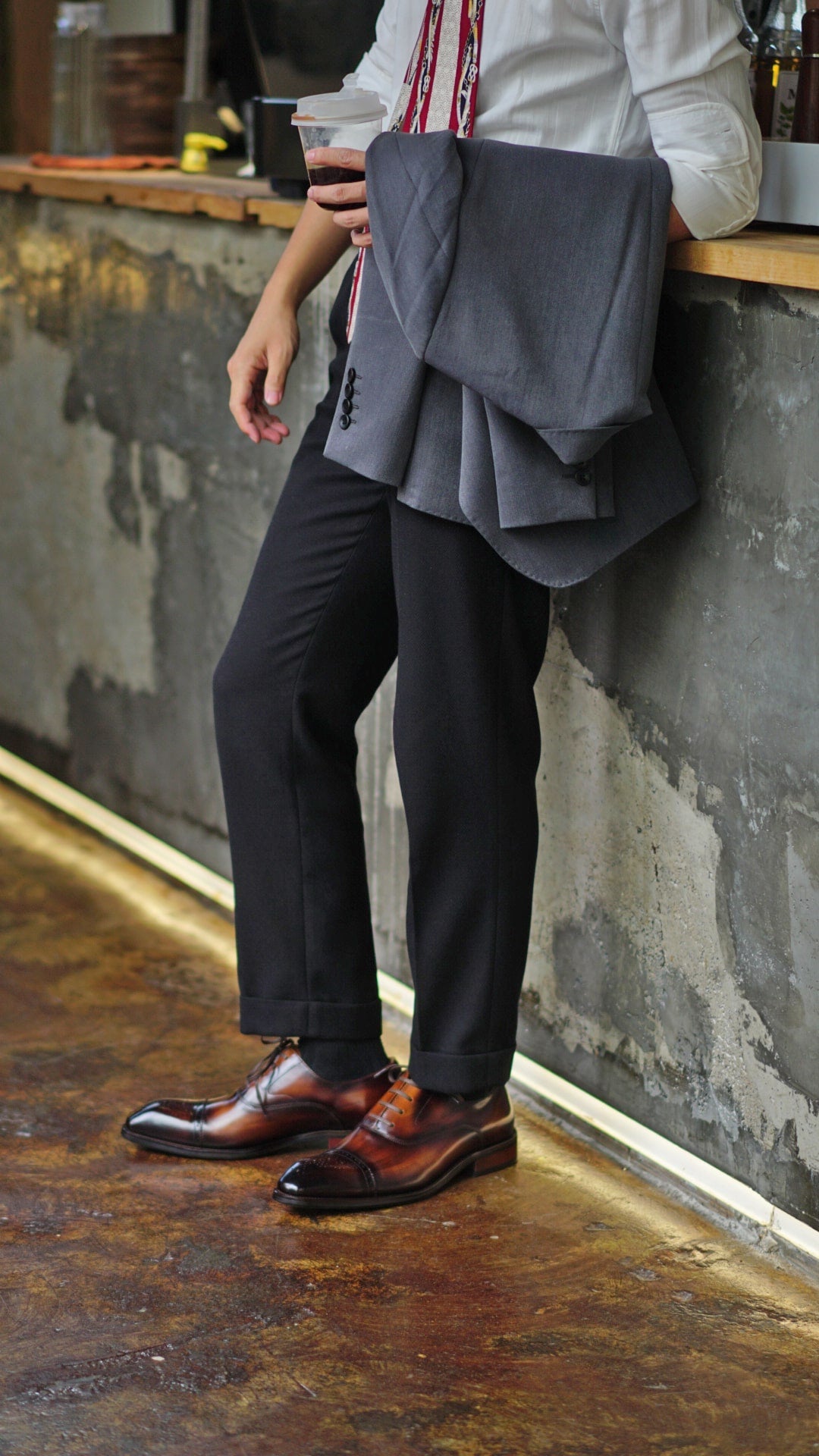 Patina Brown Burnish Toe-Cut Oxford Brogue Shoes | Hides&Cult