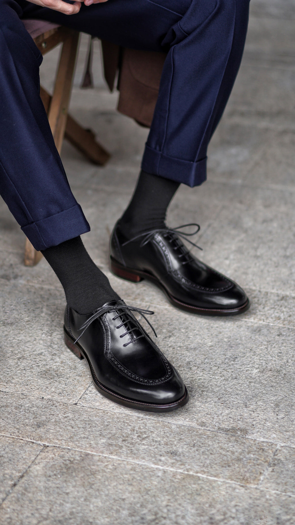 Black Oxford Brogue Shoes | Hides&Cult