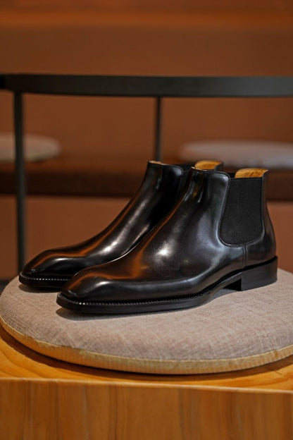 Black Italian Chelsea Boots - also available in Patina Brown| Hides&Cult
