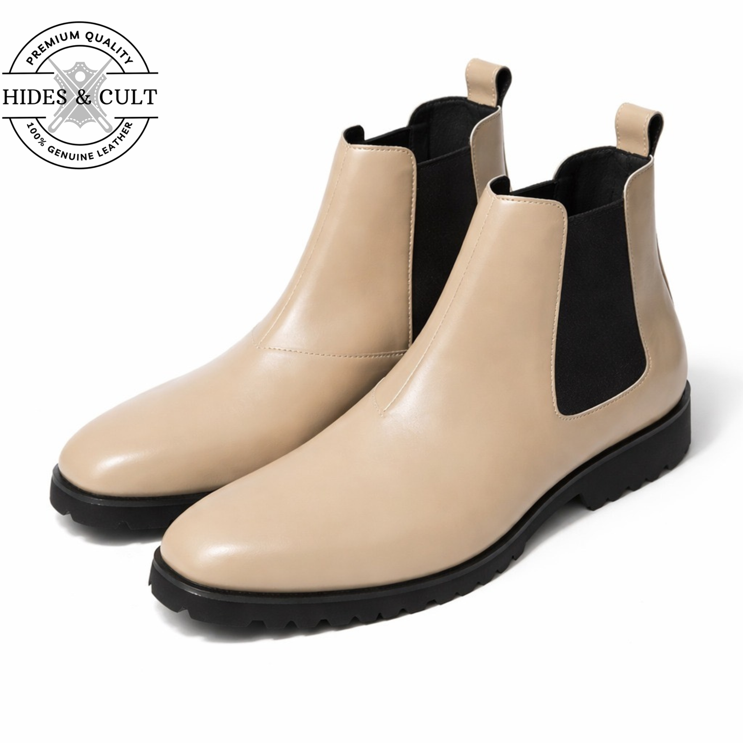 Off White Party-wear Leather Chelsea Boots | Hides&Cult