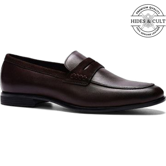 Classic Brown Leather Moccasin Loafers | Hides&Cult