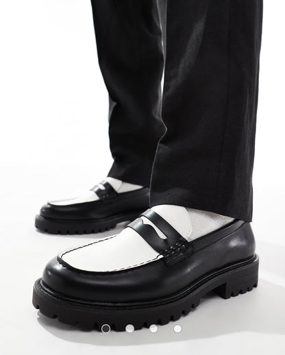 Old Money Slip On Penny Loafers - Chunky Sole | Hides&Cult