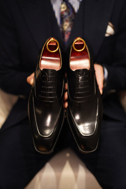 Polished Patina Brown Dual Apron Leather Dress Shoes | Hides&Cult