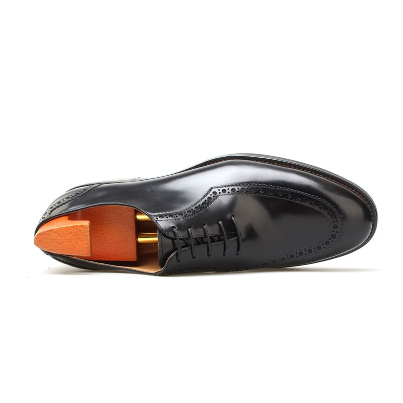 Black Oxford Brogue Shoes | Hides&Cult