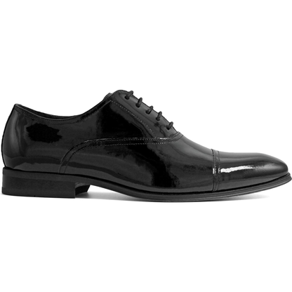 Patent Black Oxford Brogue Leather Shoes | Hides&Cult