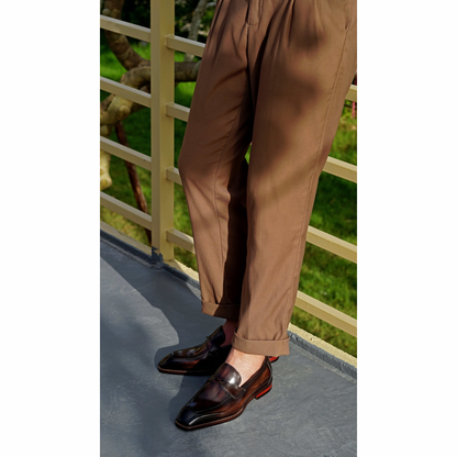 Dark Brown Patina Loafers | Hides&Cult