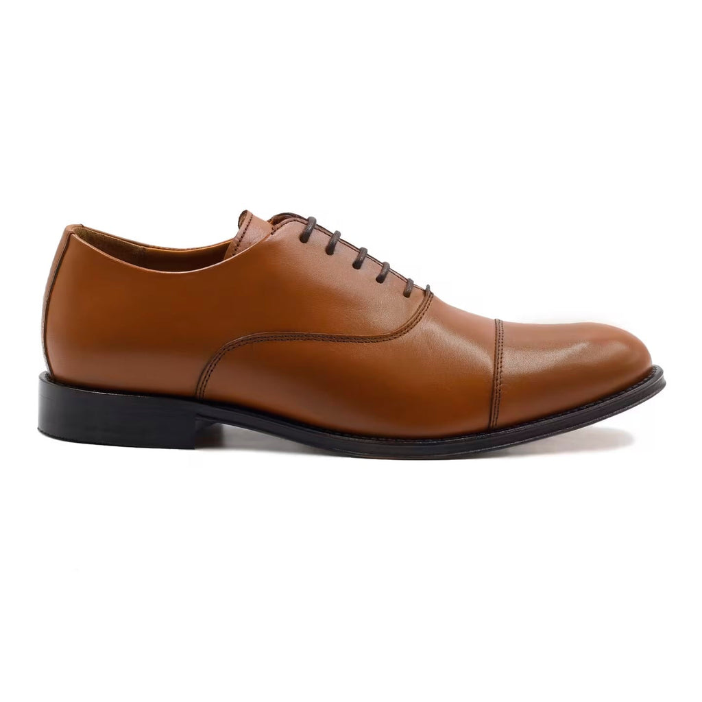 Cognac Brown Oxford Brogue Leather Shoes | Hides&Cult