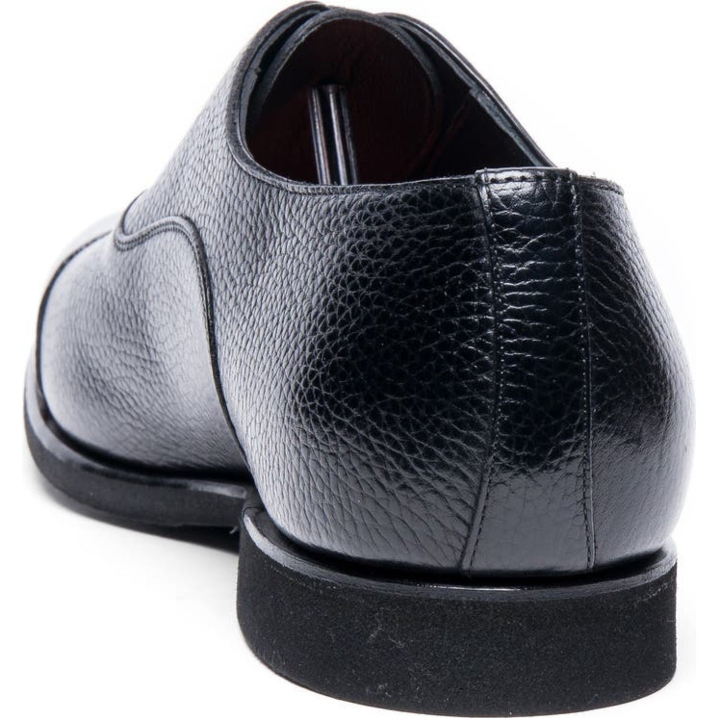 Milled Black Oxford Brogue Leather Shoes | Hides&Cult