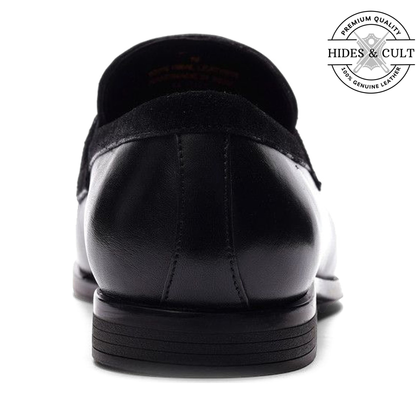 Black Tassel Leather SlipOn Loafers | Hides&Cult