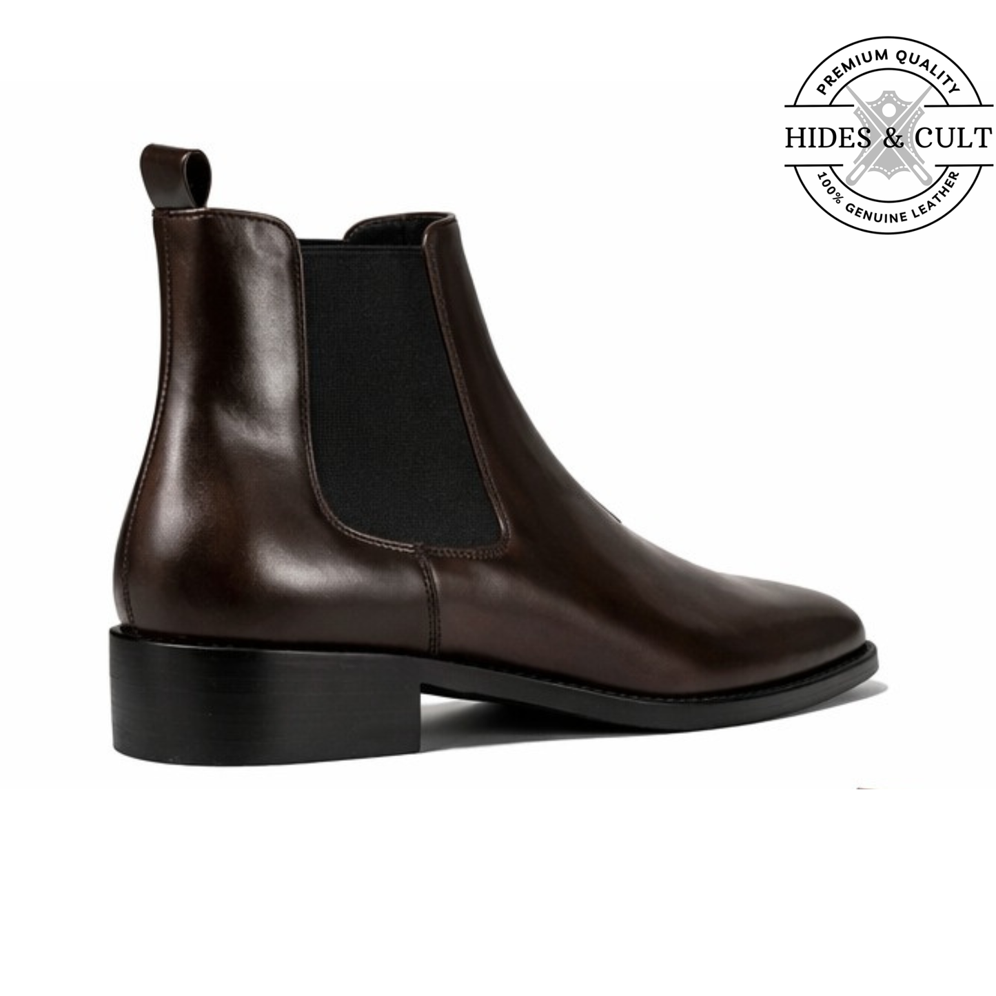 Brown Leather Party-wear Chelsea Boots | Hides&Cult