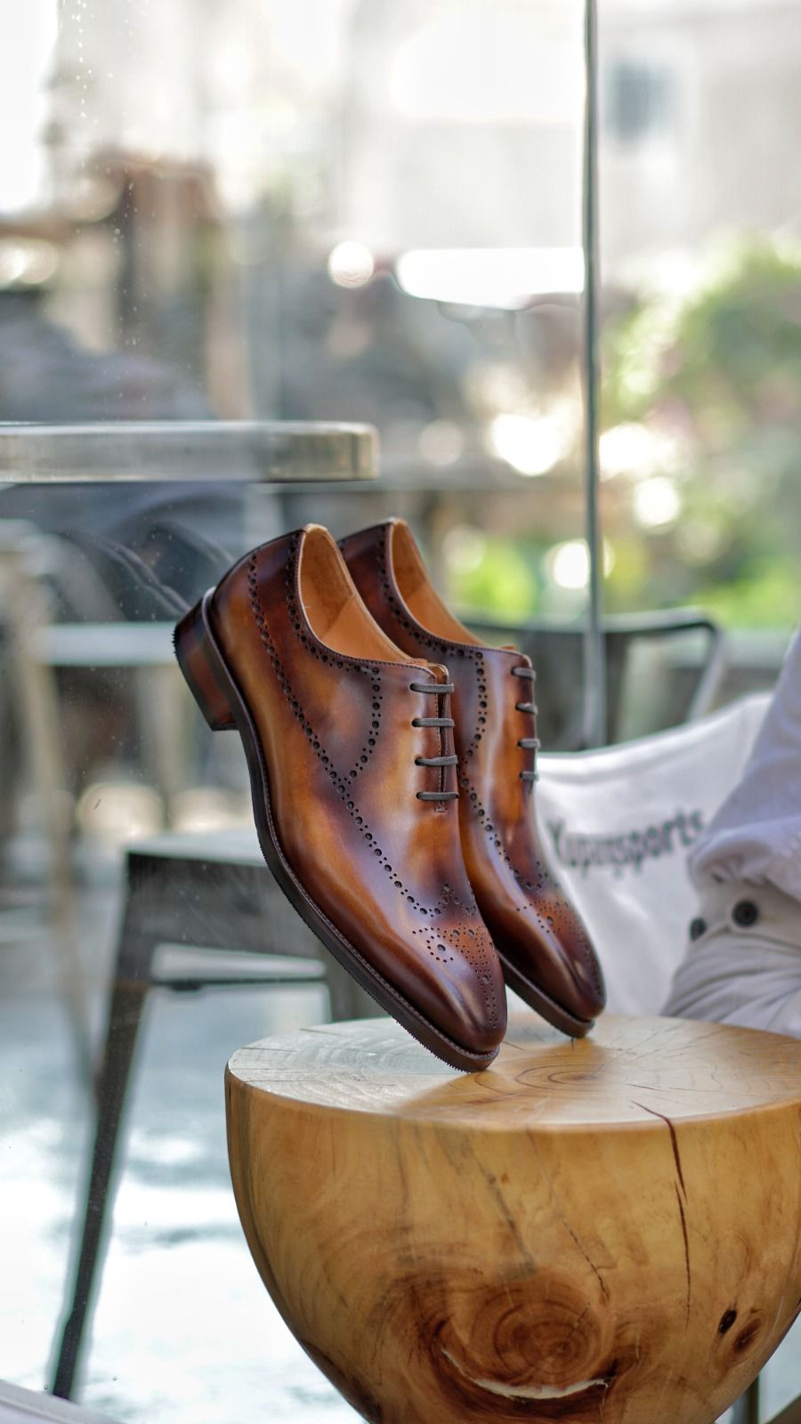 Brown Patina Wholecut Brogue Oxfords | Hides&Cult
