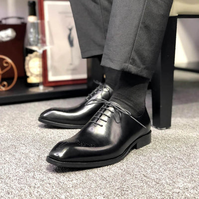 Black Wholecut Oxfords | Hides&Cult