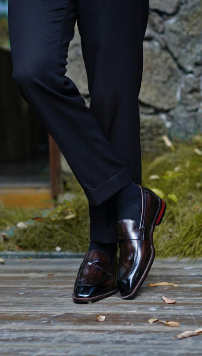 Dark Brown Patina Loafers | Hides&Cult