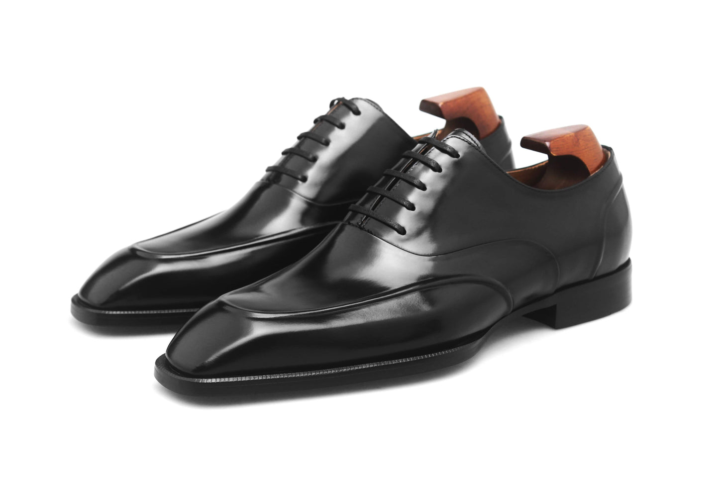 Polished Patina Brown Dual Apron Leather Dress Shoes | Hides&Cult