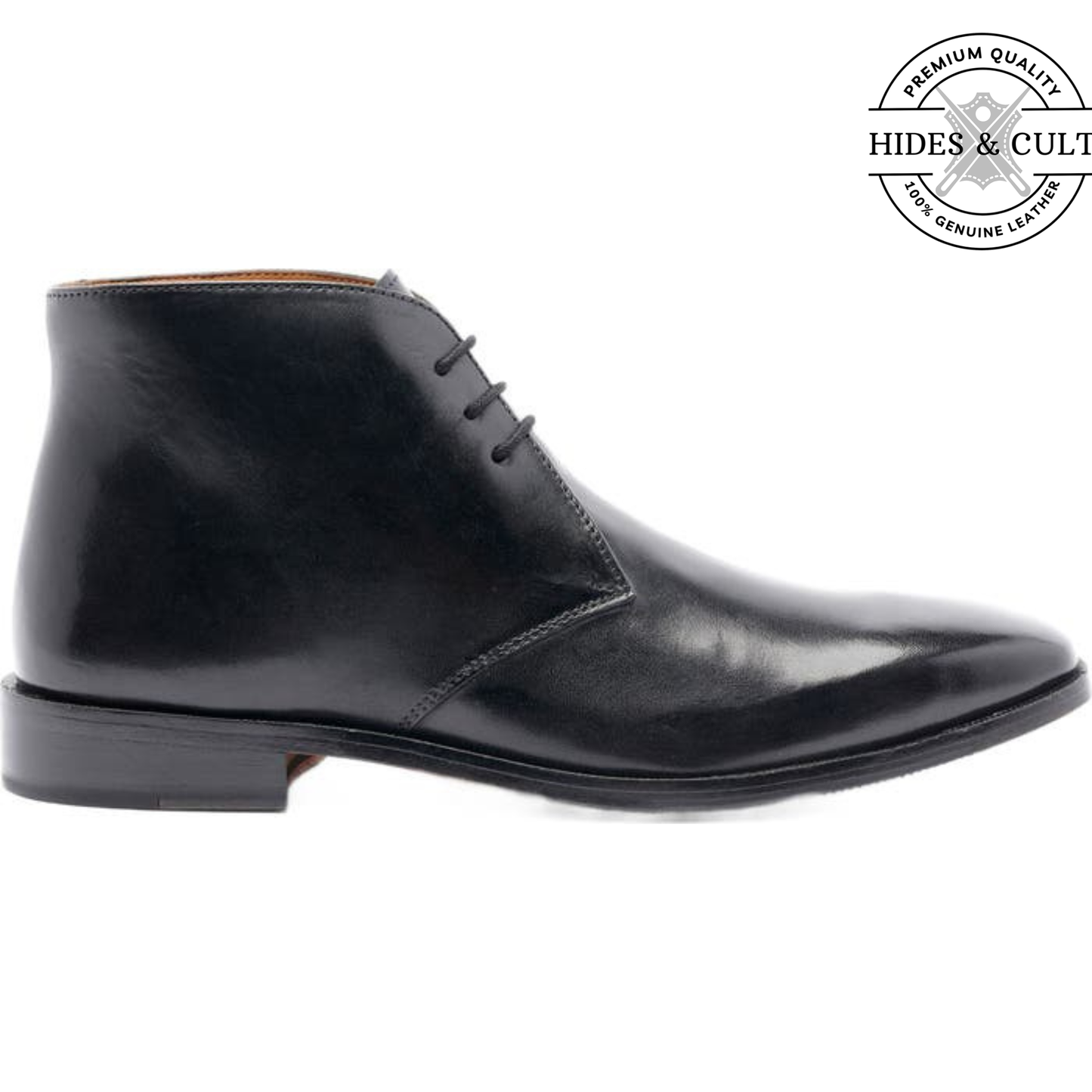 Black Durable Leather Chukka Boots | Hides&Cult