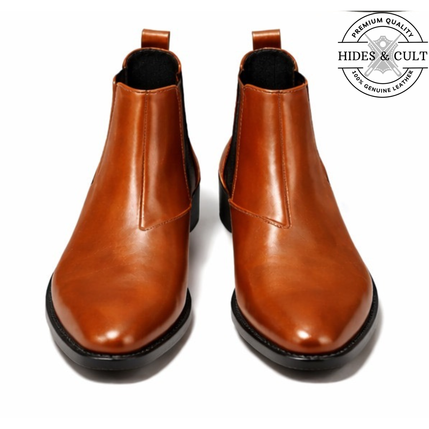 Tan Leather Party-wear Chelsea Boots | Hides&Cult