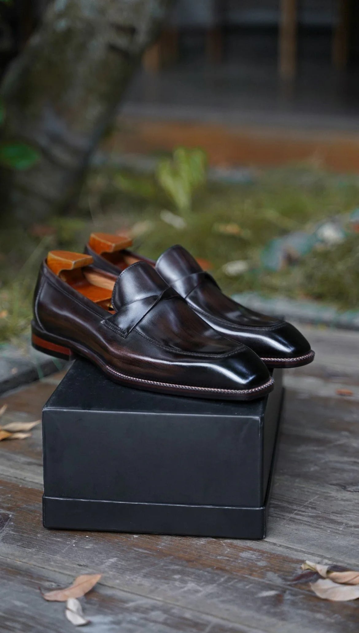 Dark Brown Patina Loafers | Hides&Cult