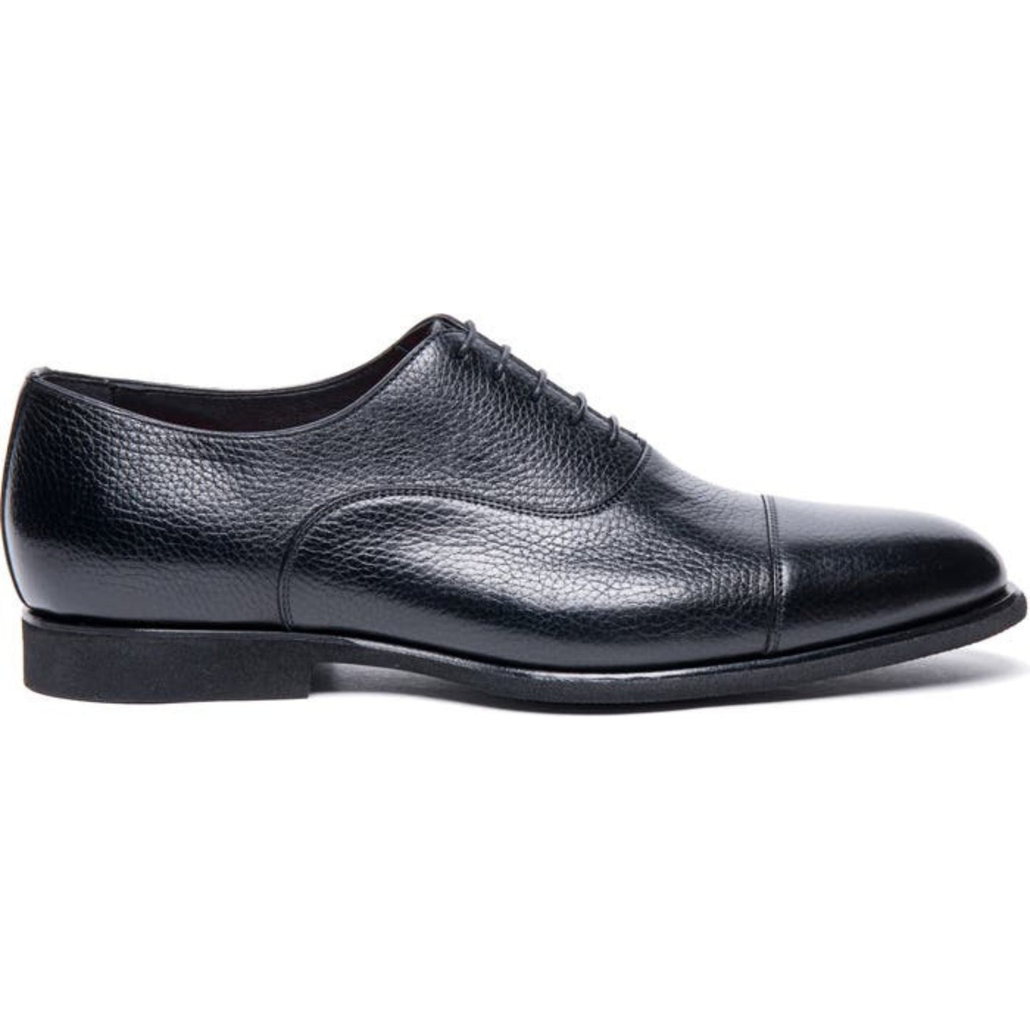 Milled Black Oxford Brogue Leather Shoes | Hides&Cult