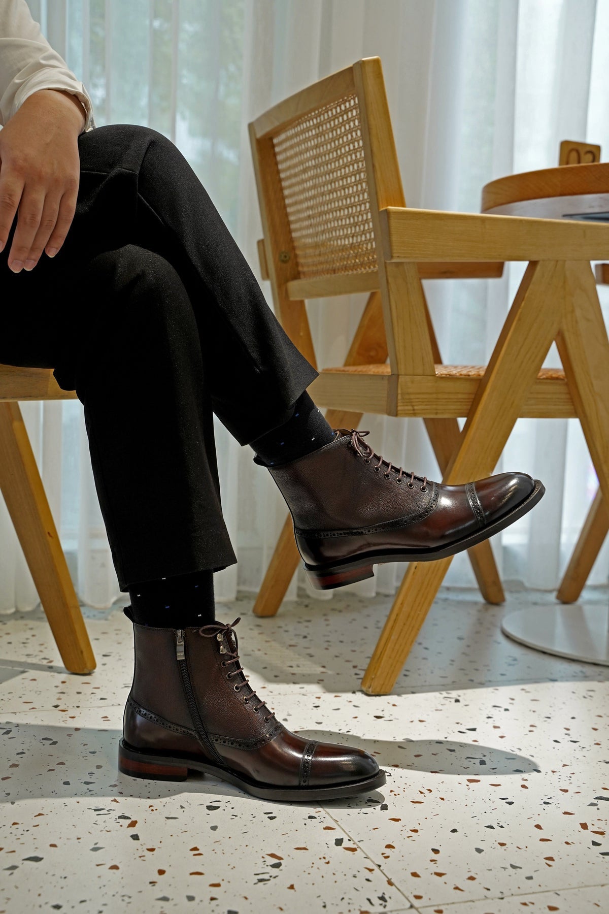 Black Lace-up Combat Boots | Hides&Cult