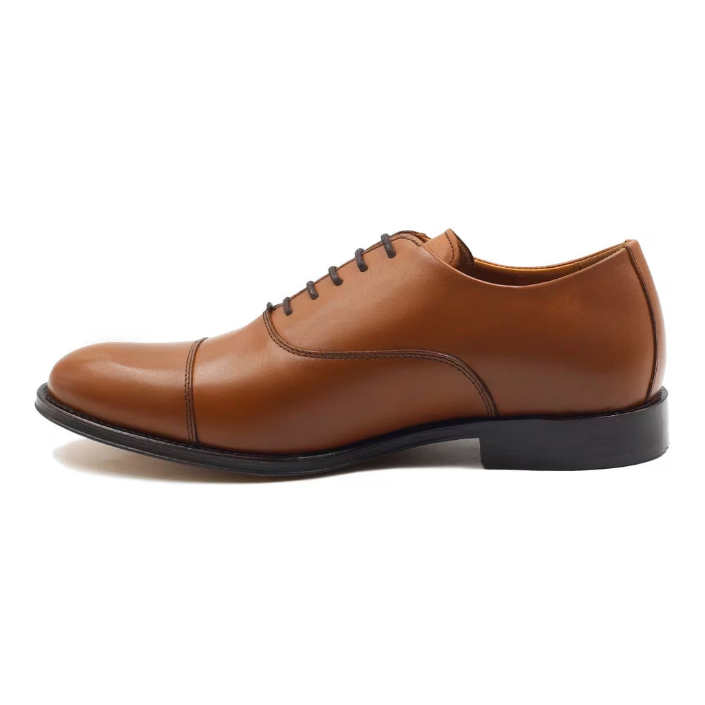 Cognac Brown Oxford Brogue Leather Shoes | Hides&Cult