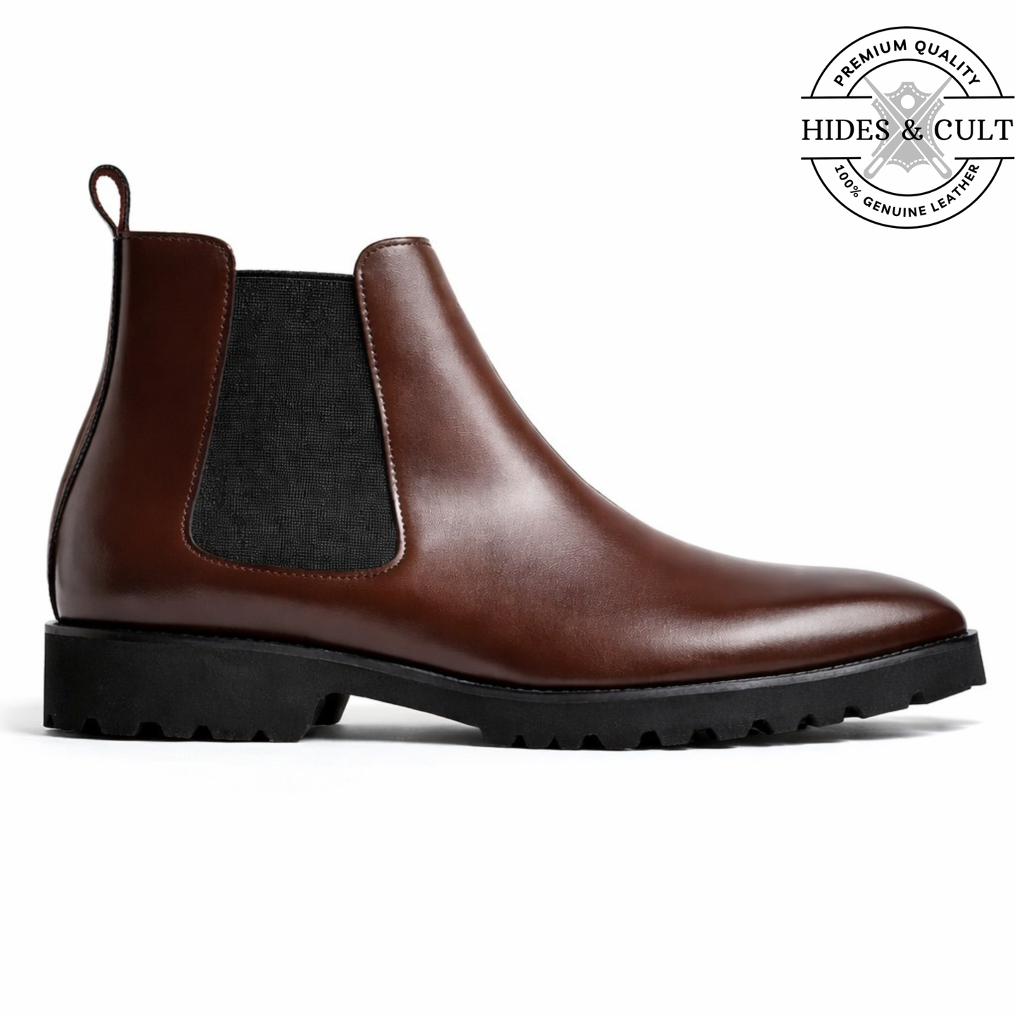 Burgundy Leather Party-wear Chelsea Boots | Hides&Cult